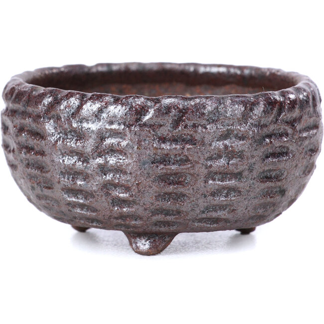 Round brown bonsai pot - 50 x 50 x 25 mm