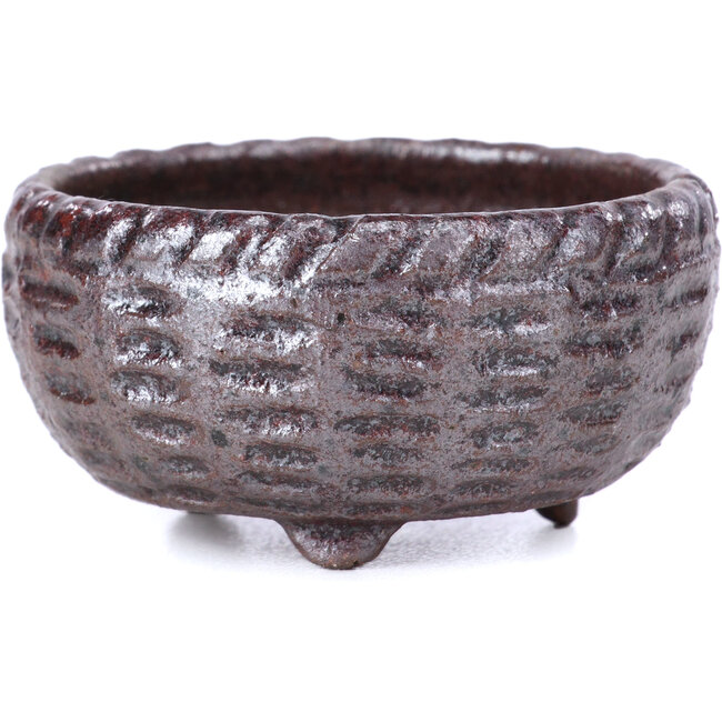 Pot à bonsaï rond marron - 50 x 50 x 25 mm