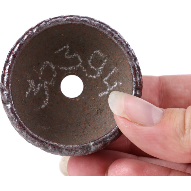 Pot à bonsaï rond marron - 50 x 50 x 25 mm