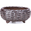 Round brown bonsai pot - 52 x 52 x 28 mm