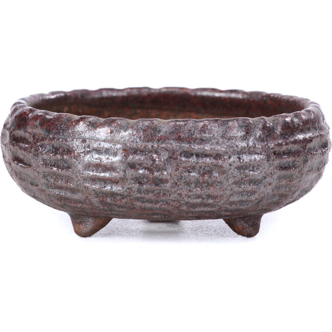 Round brown bonsai pot - 61 x 61 x 25 mm