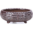 Round brown bonsai pot - 61 x 61 x 25 mm