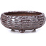 Round brown bonsai pot - 61 x 61 x 25 mm