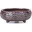 Round brown bonsai pot - 61 x 61 x 25 mm