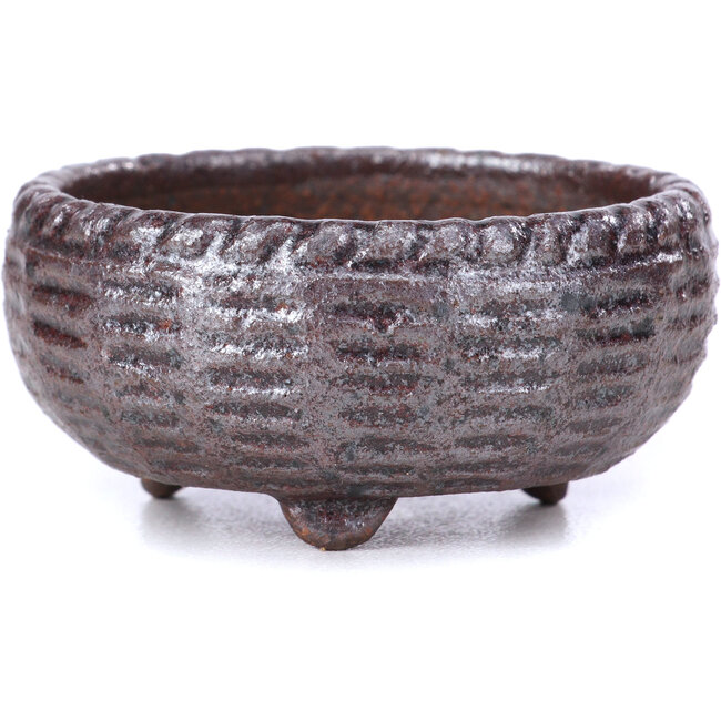 Round brown bonsai pot - 56 x 56 x 27 mm