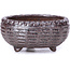 Round brown bonsai pot - 56 x 56 x 27 mm