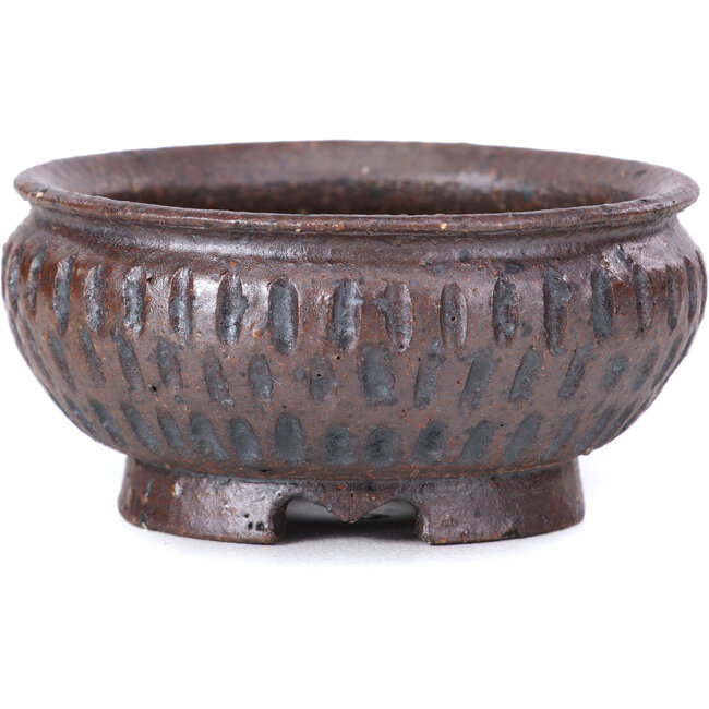 Pot à bonsaï rond marron - 60 x 60 x 30 mm