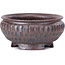 Round brown bonsai pot - 60 x 60 x 30 mm