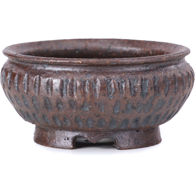 Ronde bruine bonsaipot - 60 x 60 x 30 mm