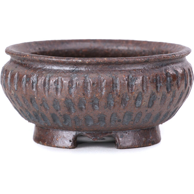 Maceta de bonsái marrón redonda - 60 x 60 x 30 mm