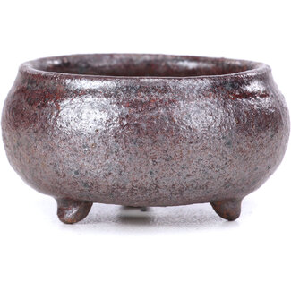  Other Tokoname bonsai pot makers Vaso rotonda marrone da 50 mm di Tokoname, Giappone