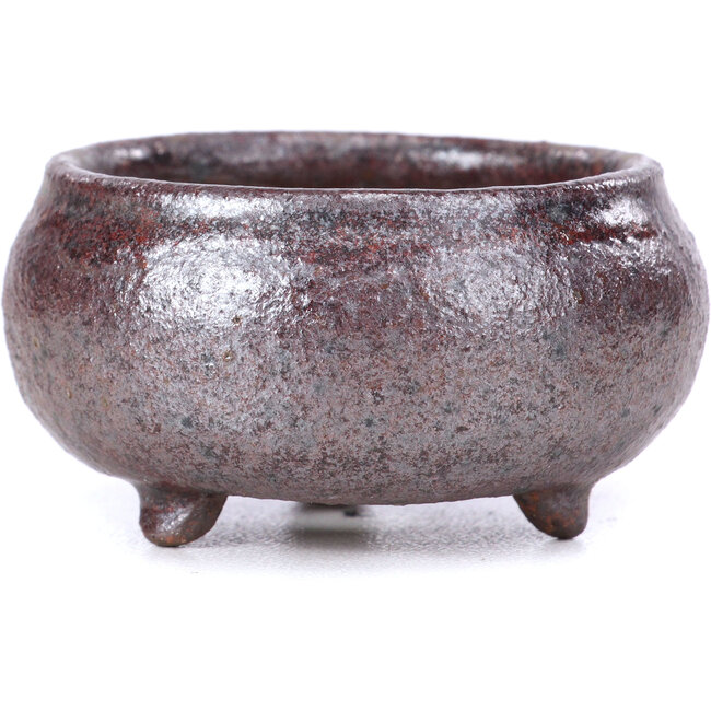 Round brown bonsai pot - 50 x 50 x 25 mm