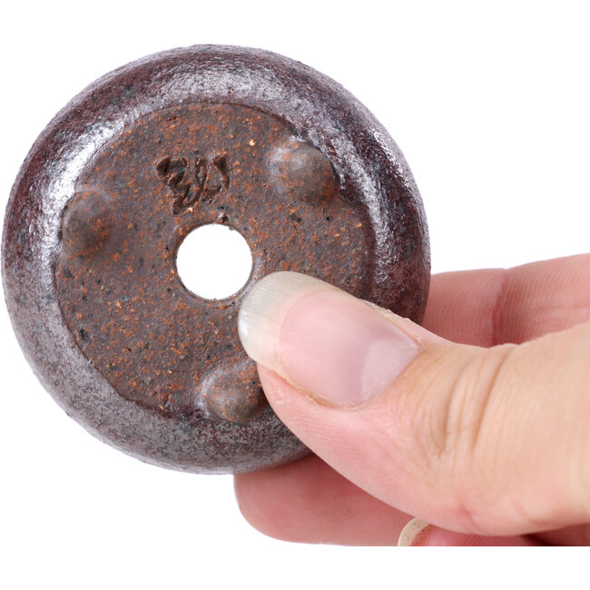 Pot à bonsaï rond marron - 50 x 50 x 25 mm