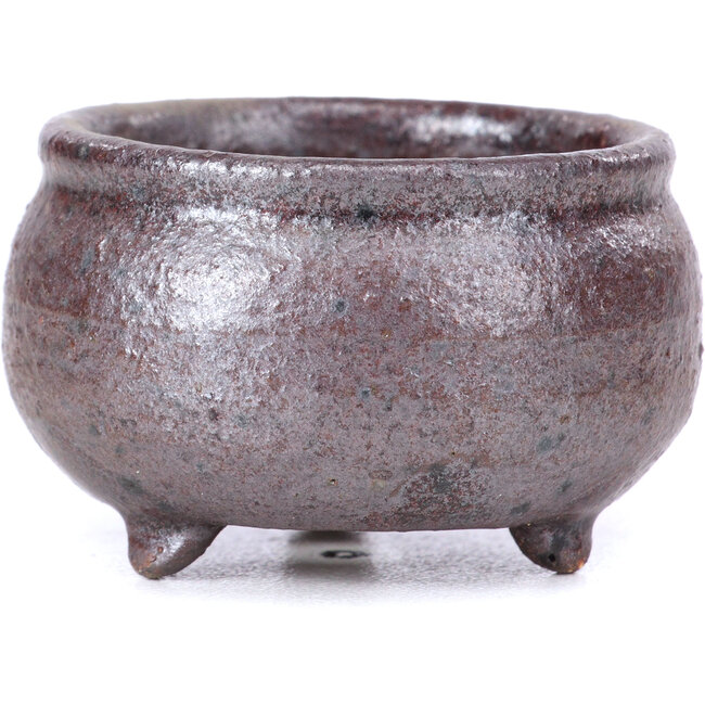 Round brown bonsai pot - 45 x 45 x 30 mm