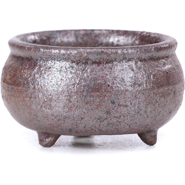 Round brown bonsai pot - 55 x 55 x 25 mm