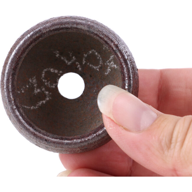 Pot à bonsaï rond marron - 55 x 55 x 25 mm