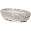 Oval grey bonsai pot - 95 x 60 x 22 mm