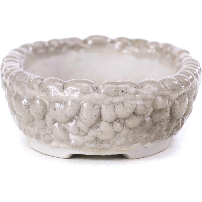 Pot à bonsaï ovale gris - 95 x 60 x 22 mm