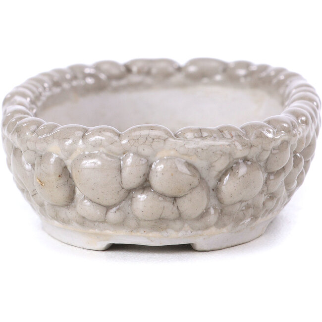 Pot à bonsaï ovale gris - 95 x 60 x 22 mm