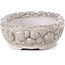 Oval grey bonsai pot - 95 x 60 x 22 mm