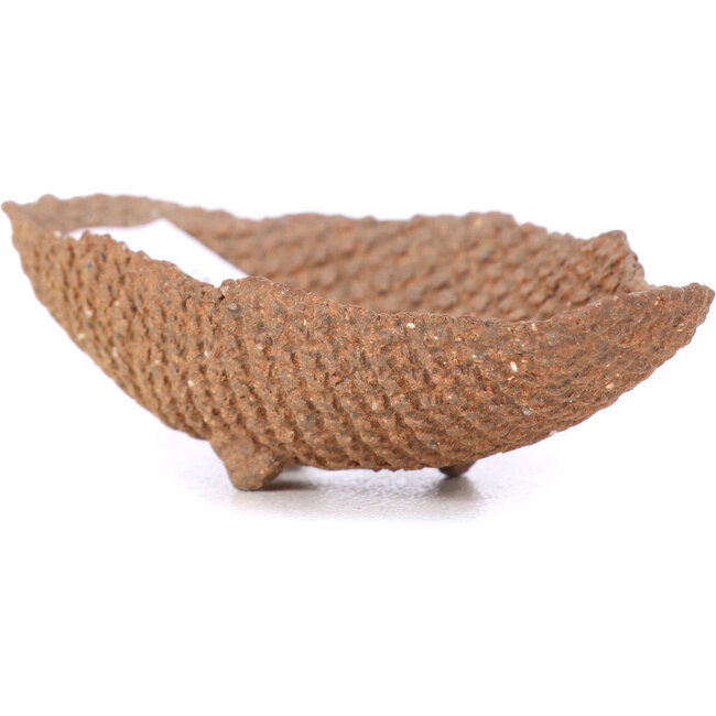 Oval unglazed bonsai pot - 70 x 40 x 20 mm