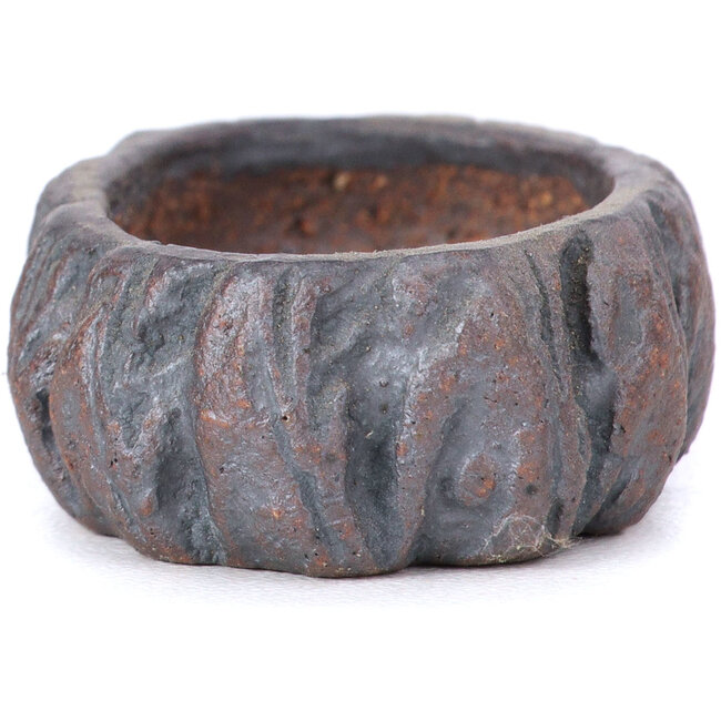 Oval unglazed bonsai pot - 45 x 30 x 15 mm