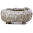 Pot à bonsaï carré émaillé gris - 60 x 60 x 25 mm