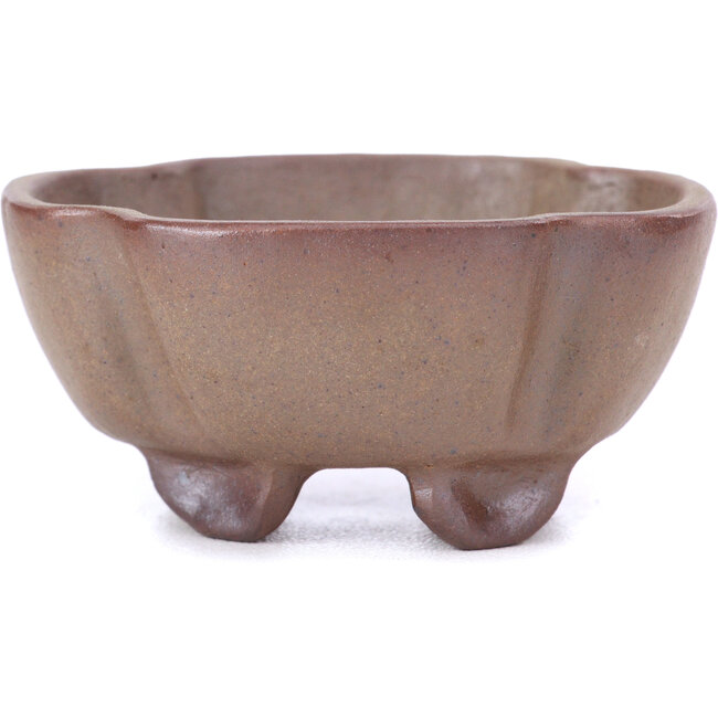 Square unglazed bonsai pot - 65 x 65 x 30 mm