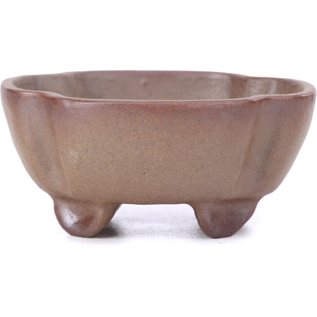 Vierkante bruine bonsaipot - 65 x 65 x 30 mm