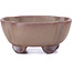 Square unglazed bonsai pot - 65 x 65 x 30 mm