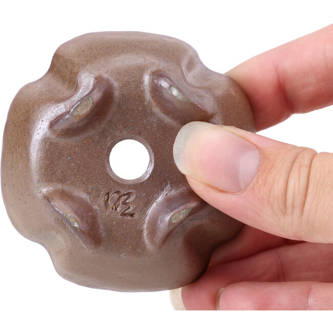 Vierkante bruine bonsaipot - 65 x 65 x 30 mm