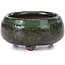 Round green bonsai pot - 50 x 50 x 25 mm