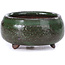 Round green bonsai pot - 50 x 50 x 25 mm