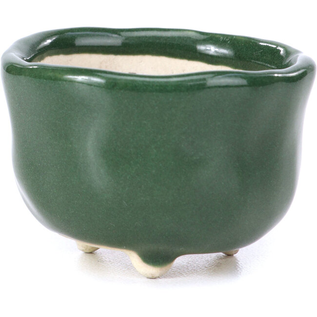 Ronde groene bonsaipot - 45 x 45 x 30 mm