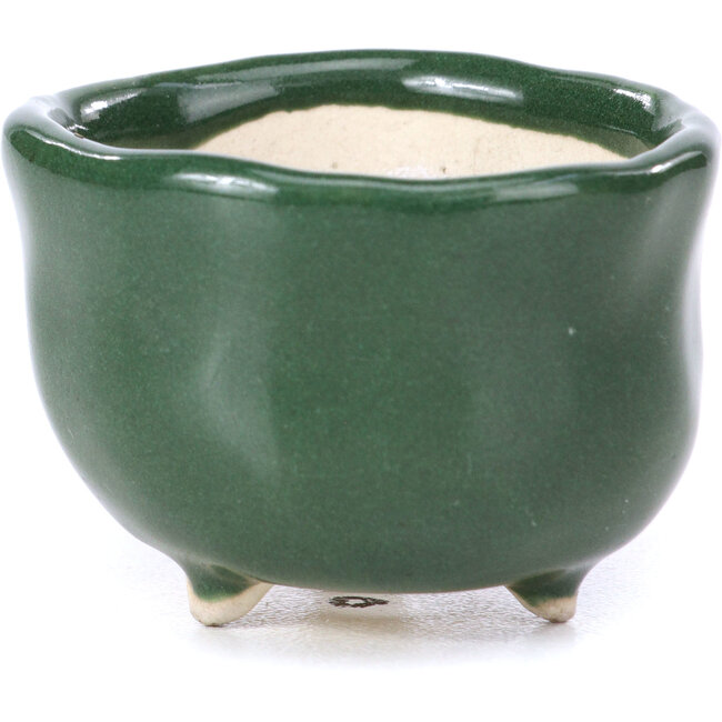 Runde grüne Bonsaischale - 45 x 45 x 30 mm