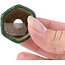 Maceta de bonsái verde hexagonal - 30 x 30 x 30 mm
