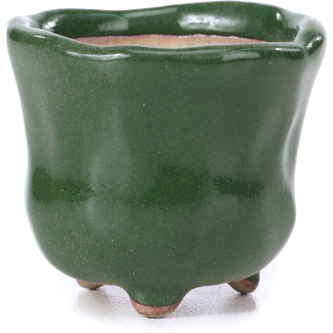 Vaso per bonsai verde rotondo - 36 x 36 x 33 mm