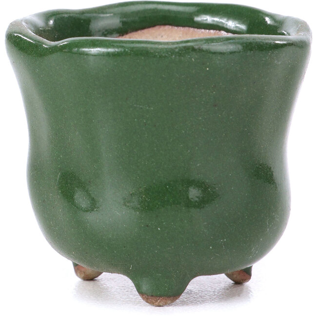 Maceta de bonsái verde redonda - 36 x 36 x 33 mm