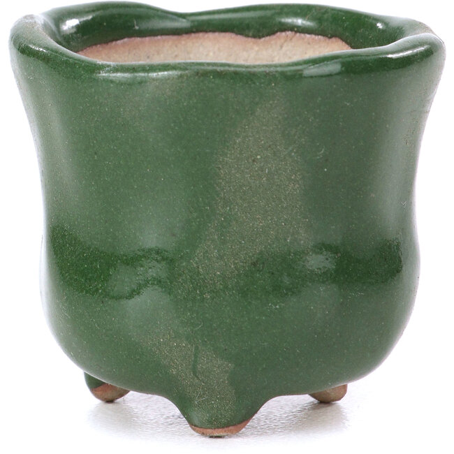 Pot à bonsaï rond vert - 36 x 36 x 33 mm