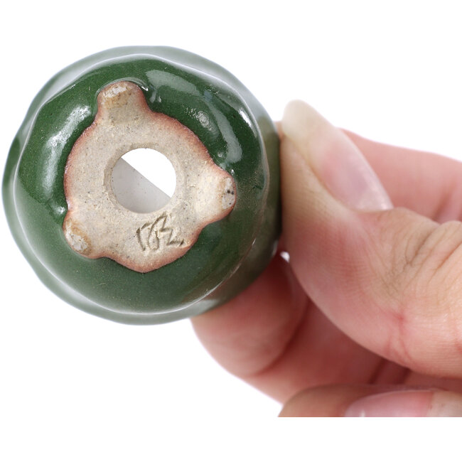 Maceta de bonsái verde redonda - 36 x 36 x 33 mm