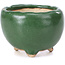 Round green bonsai pot - 32 x 32 x 25 mm