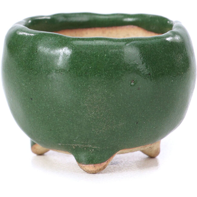 Maceta de bonsái verde redonda - 32 x 32 x 25 mm