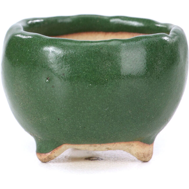 Maceta de bonsái verde redonda - 32 x 32 x 25 mm