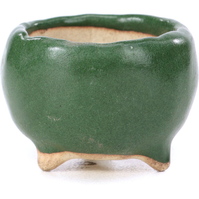 Maceta de bonsái verde redonda - 32 x 32 x 25 mm