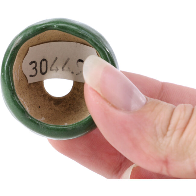 Ronde groene bonsaipot - 32 x 32 x 25 mm
