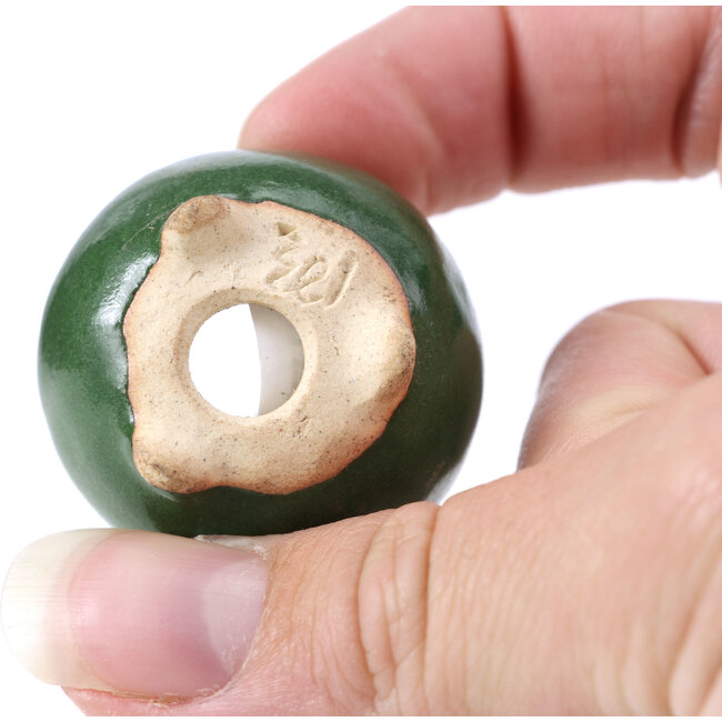 Pot à bonsaï rond vert - 32 x 32 x 25 mm