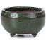 Round green bonsai pot - 45 x 45 x 25 mm