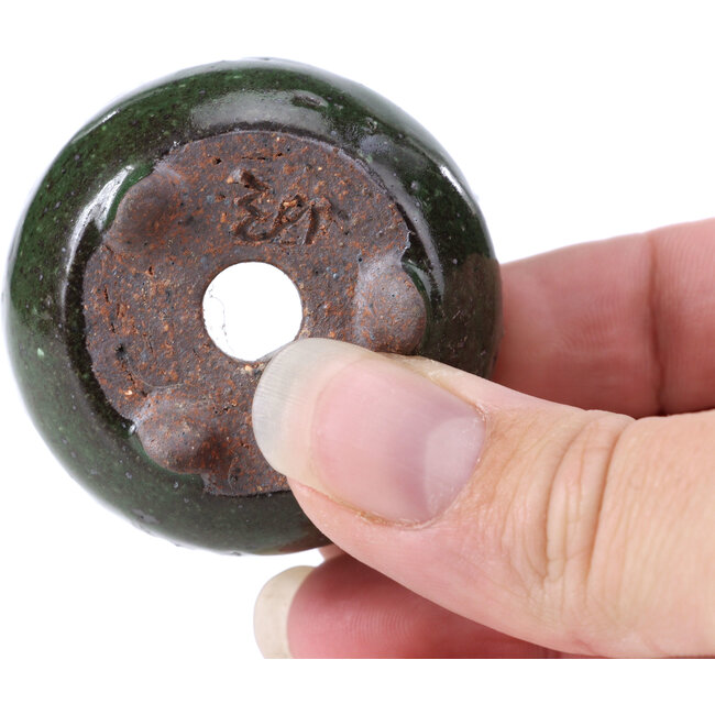 Pot à bonsaï rond vert - 45 x 45 x 25 mm