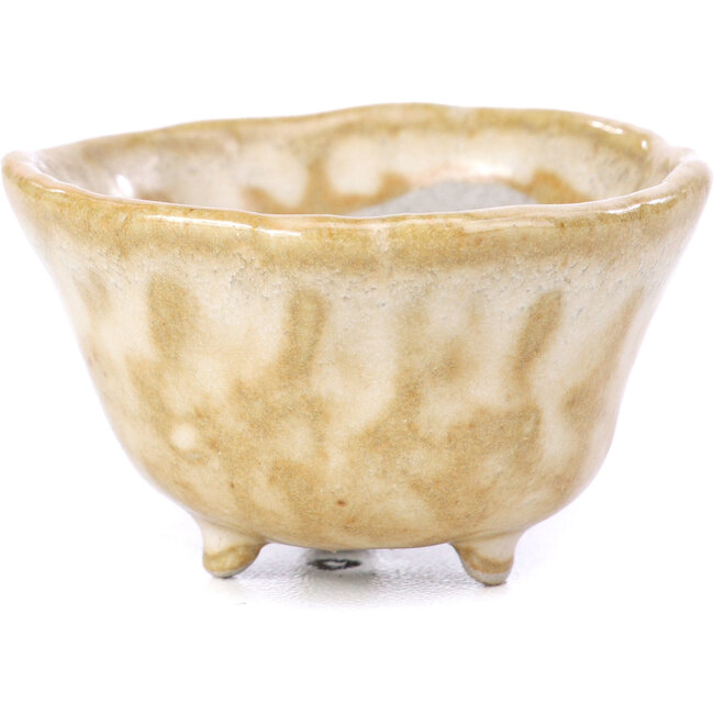 Pot à bonsaï rond beige - 45 x 45 x 25 mm