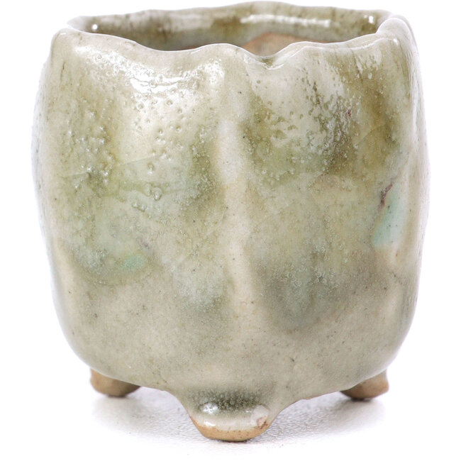 Hexagonal grey bonsai pot - 35 x 35 x 35 mm